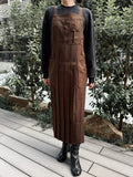enui apron【brown】